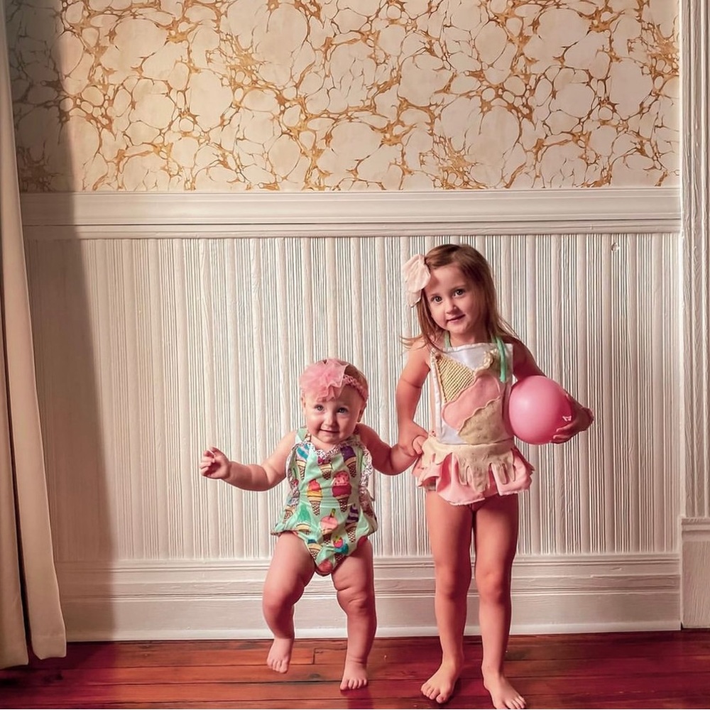 Ice Cream Print Romper 12M